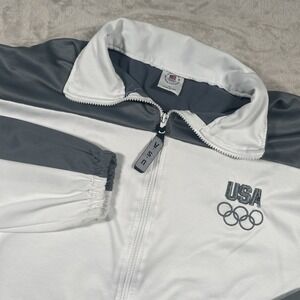 United States Olympic Committee Full Zip Warm Up Track Jacket Size XL Team USA‎
